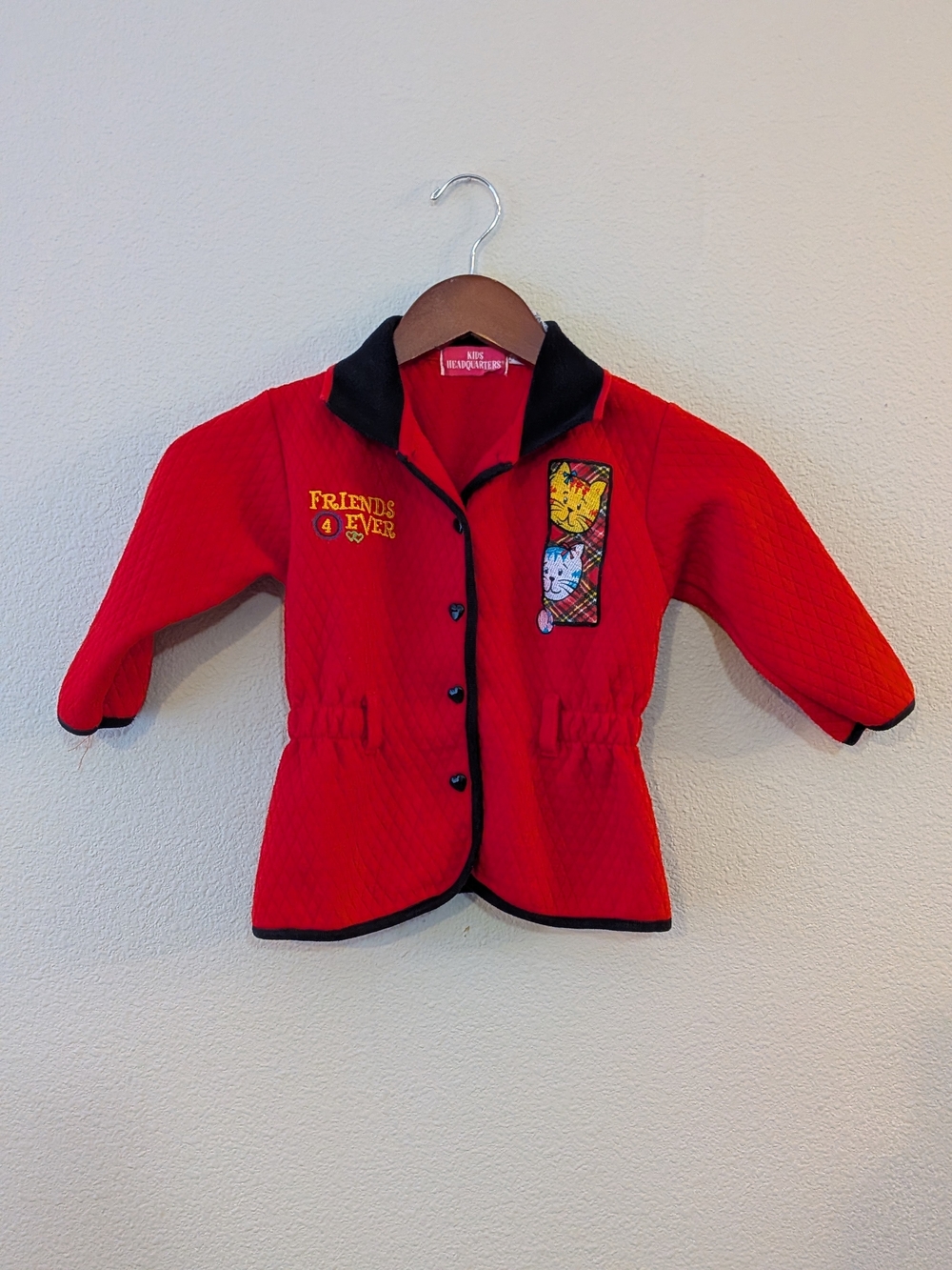 Kids Headquarters Red Jacket with 'Friends 4 Ever' Patch